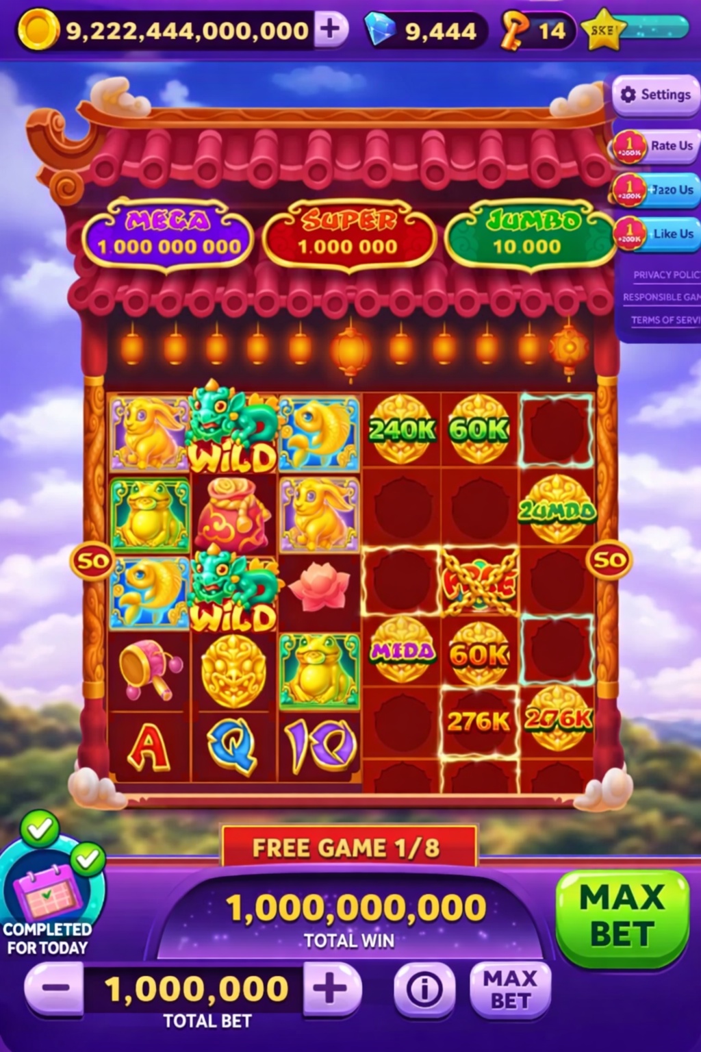 Diamonds Rush Slots game